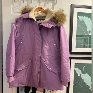 J.CREW Perfect Winter Parka in Lavender Orchid size XL